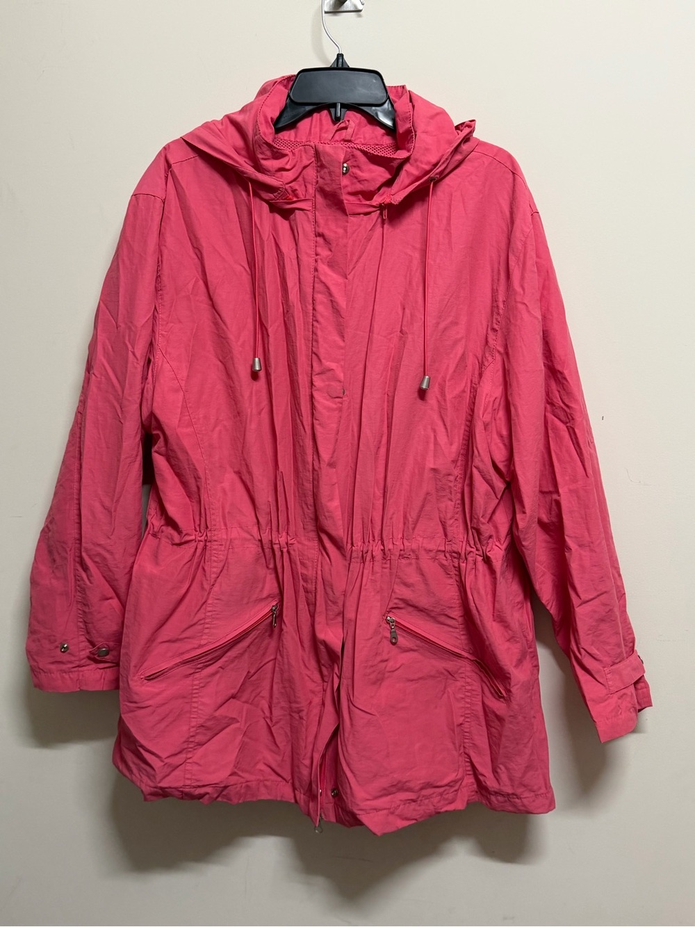 Cherokee Hooded Utility Rain Jacket - Pink
